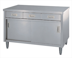 Tủ làm việc bằng thép không gỉ SUS304, có ngăn kéo 600 x 450 x 800mm AS ONE 3-4023-01 ED-6045